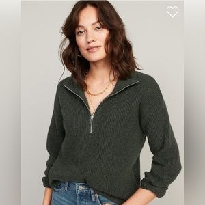 NWT Old Navy Rib-Knit Quarter-Zip Sweater for Women, Size: Medium